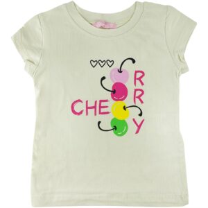 First Kids παιδική κοντομάνικη μπλούζα «Beige Cherry»